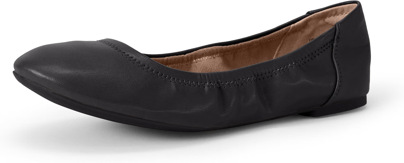 Black ballet flats for business casual outfits
